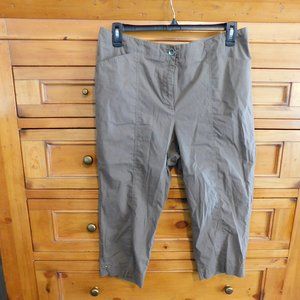 Chico's 2.5 Capri Tan/Brown Elastic Back Waist